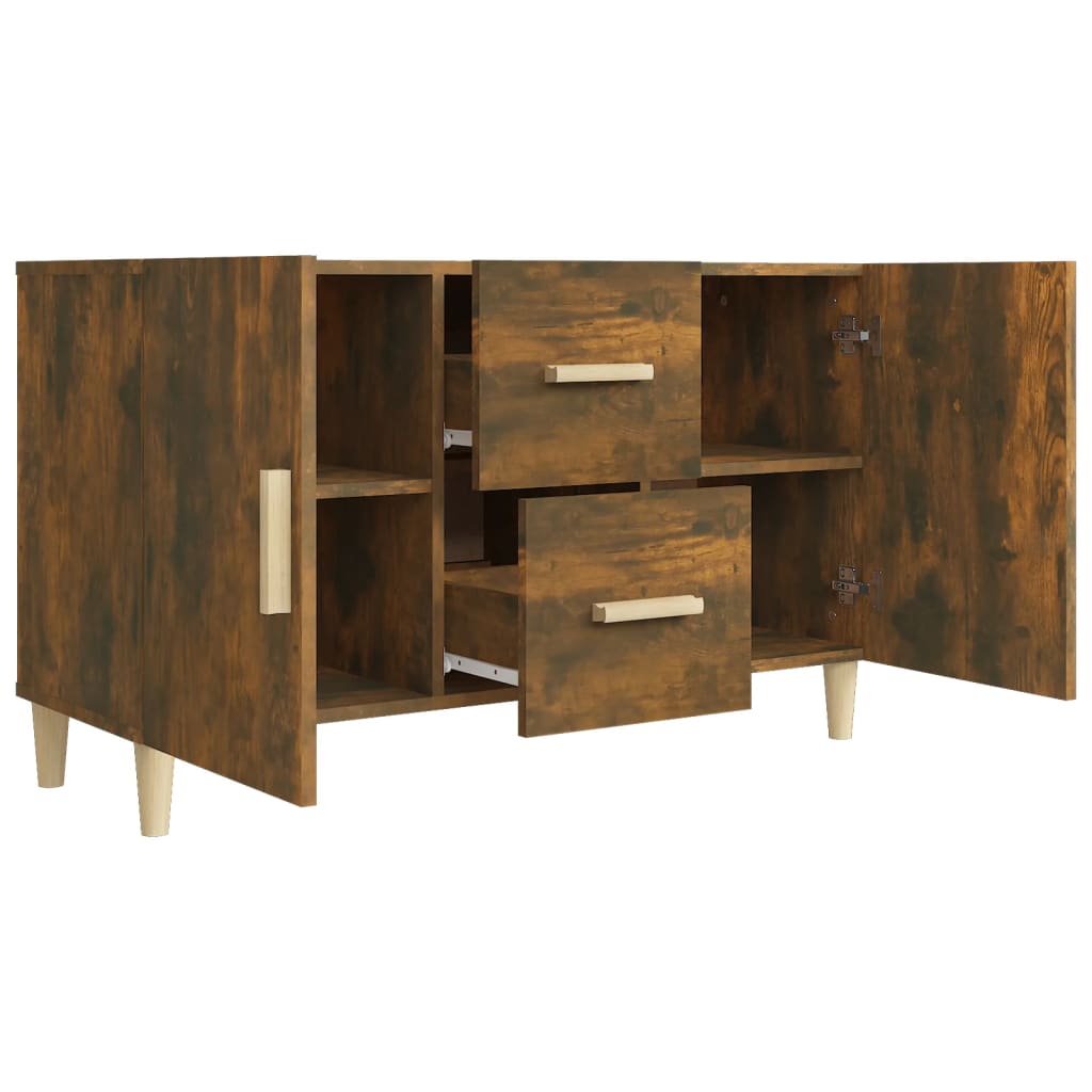 Buffet chêne fumé 100x36x60 cm bois d'ingénierie - XIOS