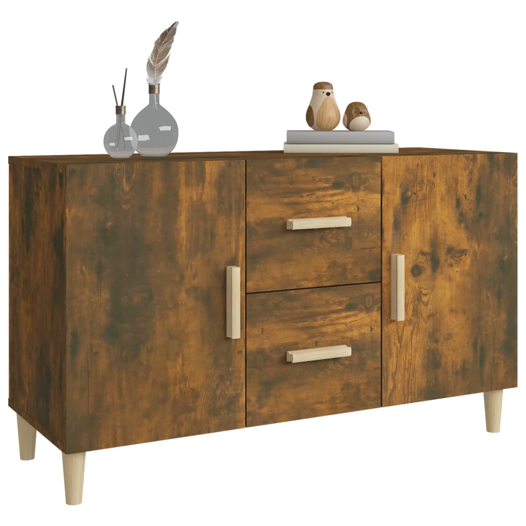 Buffet chêne fumé 100x36x60 cm bois d'ingénierie - XIOS