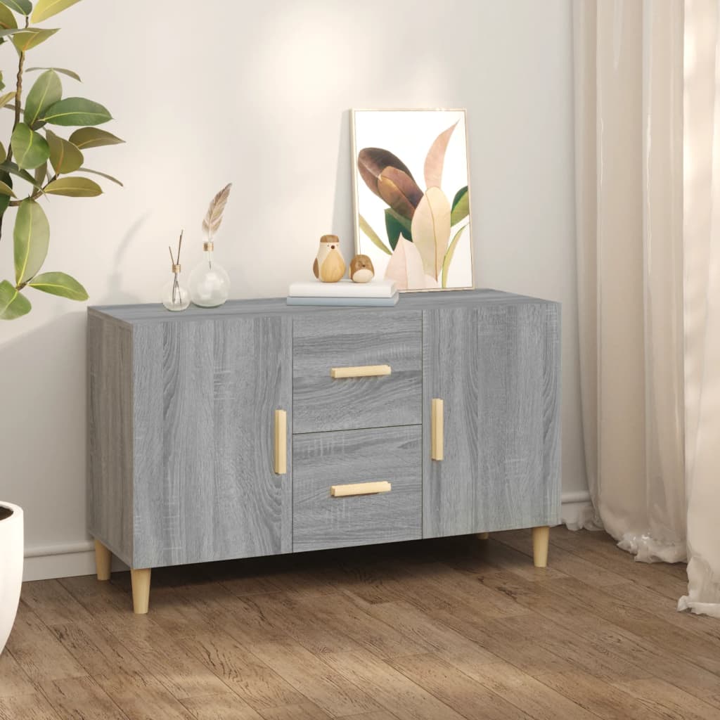 Buffet sonoma gris 100x36x60 cm bois d'ingénierie - XIOS