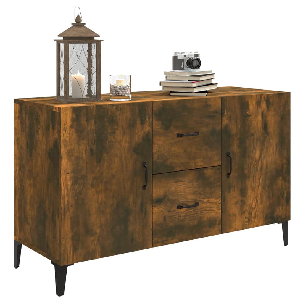 Buffet chêne fumé 100x36x60 cm bois d'ingénierie - XIOS