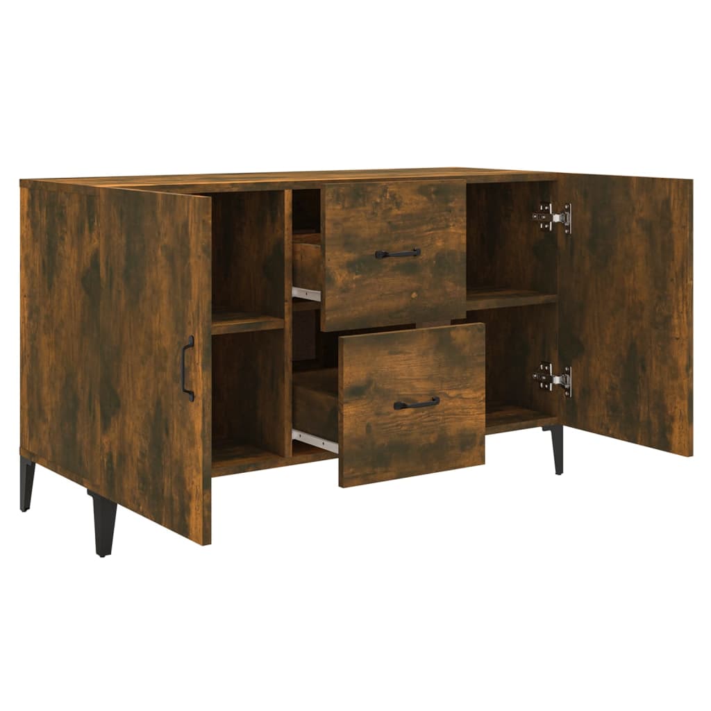 Buffet chêne fumé 100x36x60 cm bois d'ingénierie - XIOS