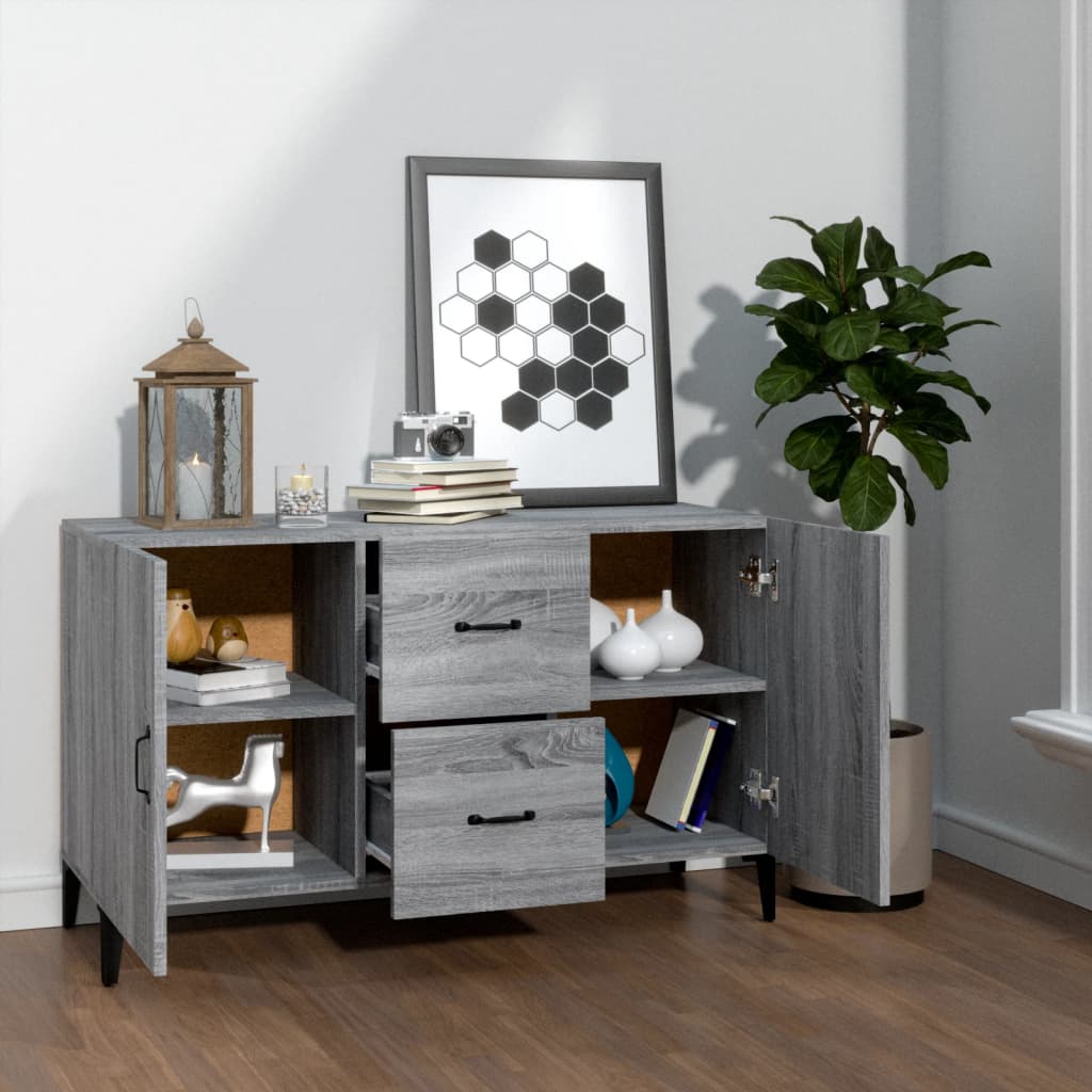 Buffet sonoma gris 100x36x60 cm bois d'ingénierie - XIOS