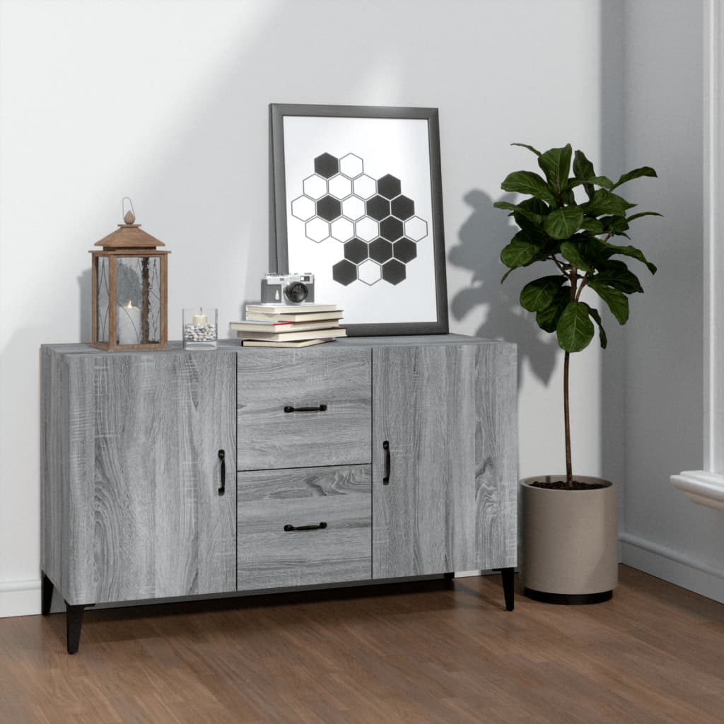 Buffet sonoma gris 100x36x60 cm bois d'ingénierie - XIOS