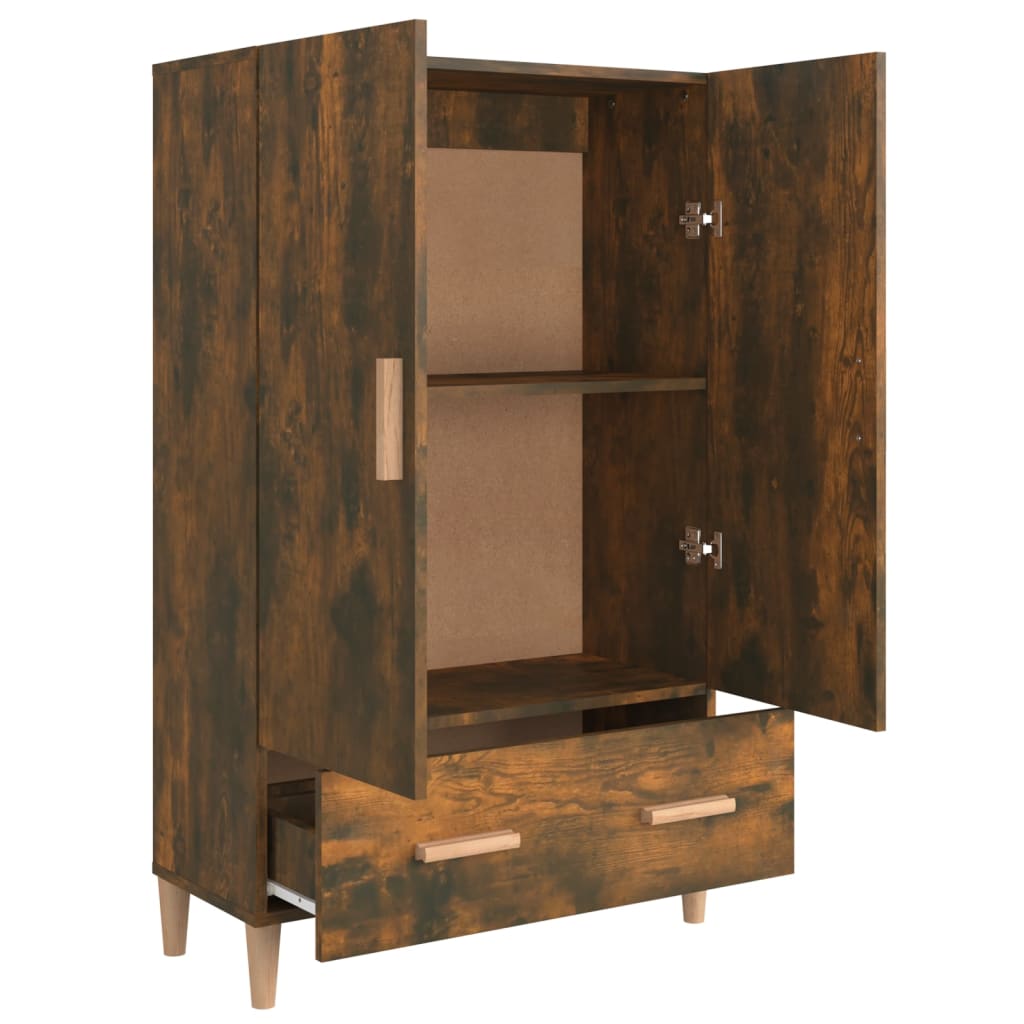 Buffet haut Chêne fumé 70x31x115 cm Bois d'ingénierie - XIOS