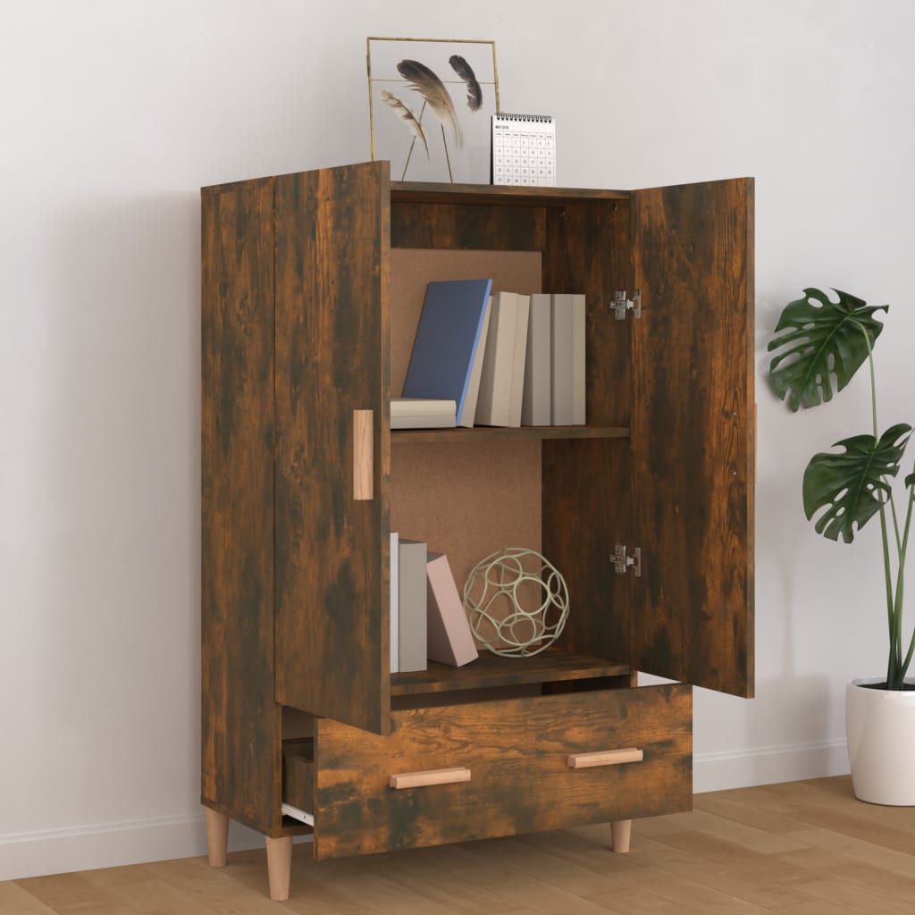 Buffet haut Chêne fumé 70x31x115 cm Bois d'ingénierie - XIOS
