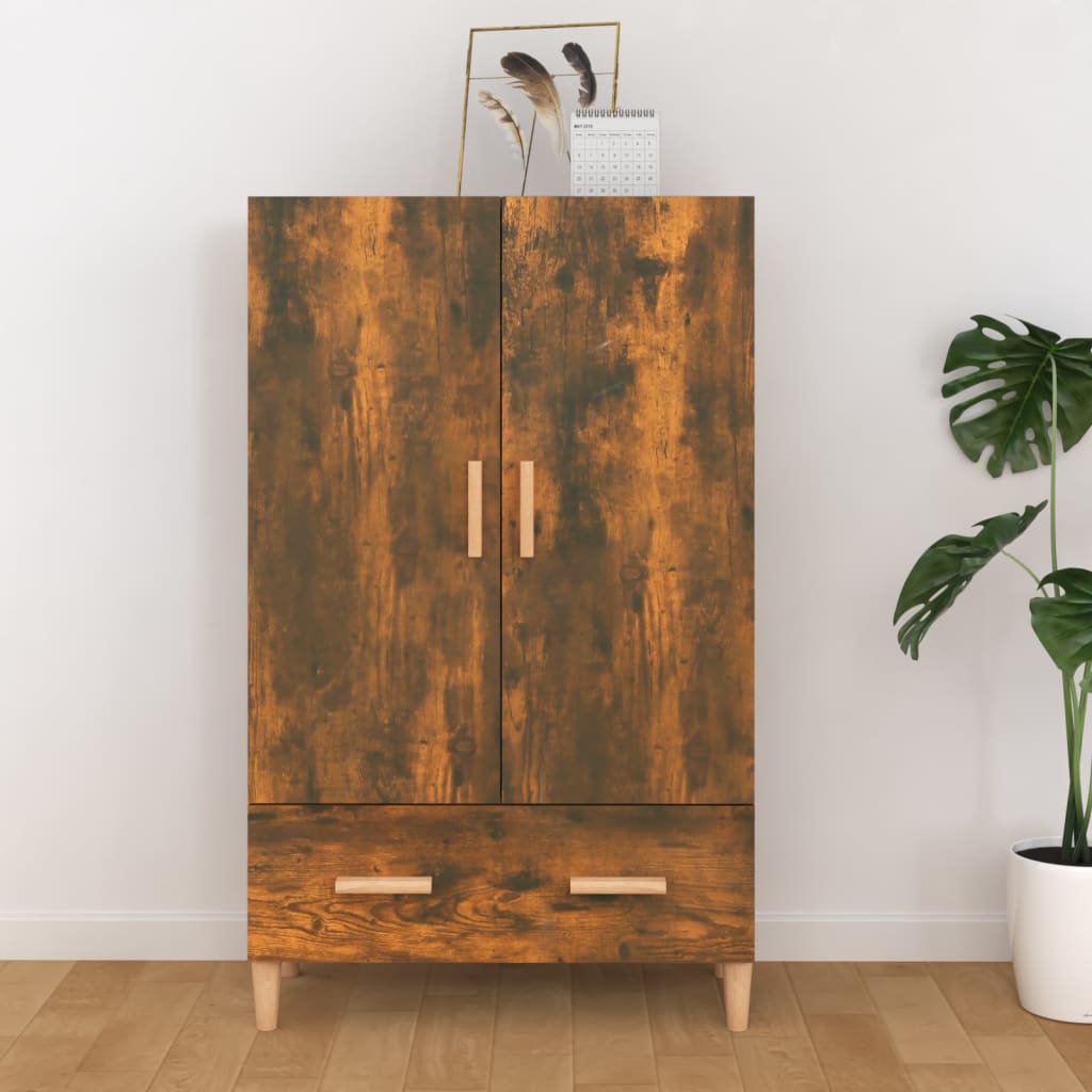 Buffet haut Chêne fumé 70x31x115 cm Bois d'ingénierie - XIOS