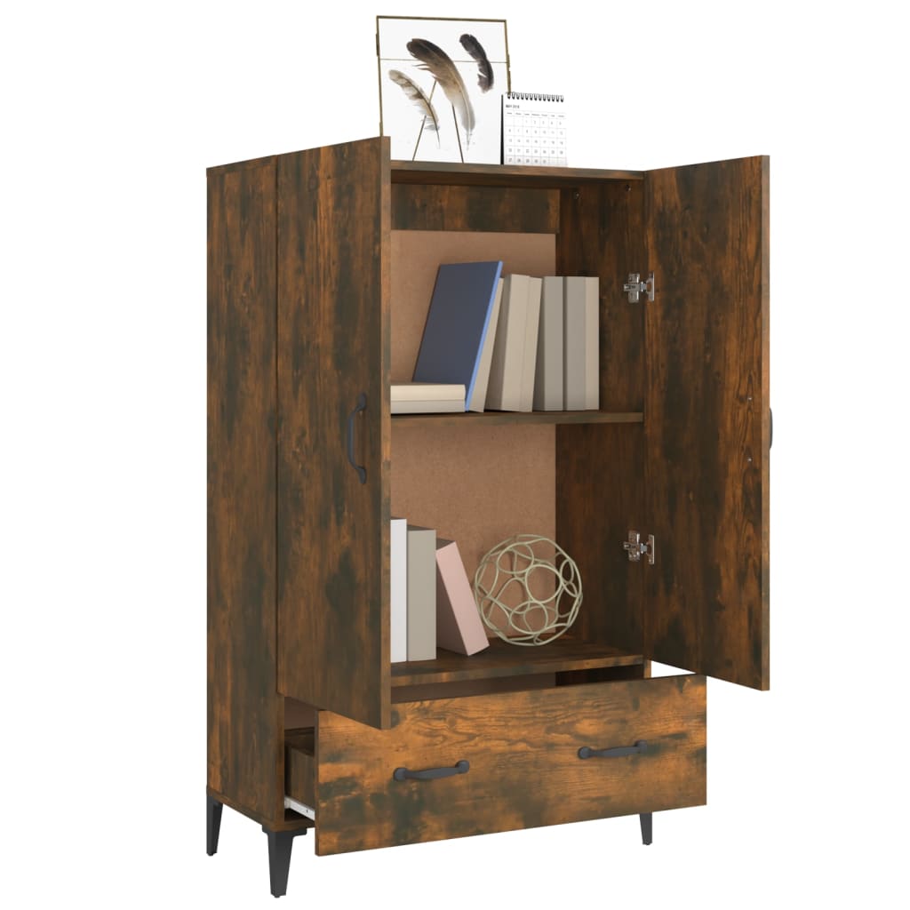 Buffet haut Chêne fumé 70x31x115 cm Bois d'ingénierie - XIOS