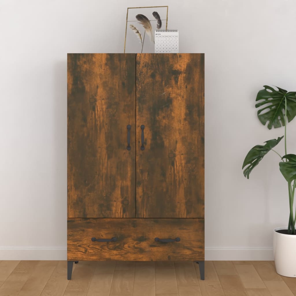 Buffet haut Chêne fumé 70x31x115 cm Bois d'ingénierie - XIOS