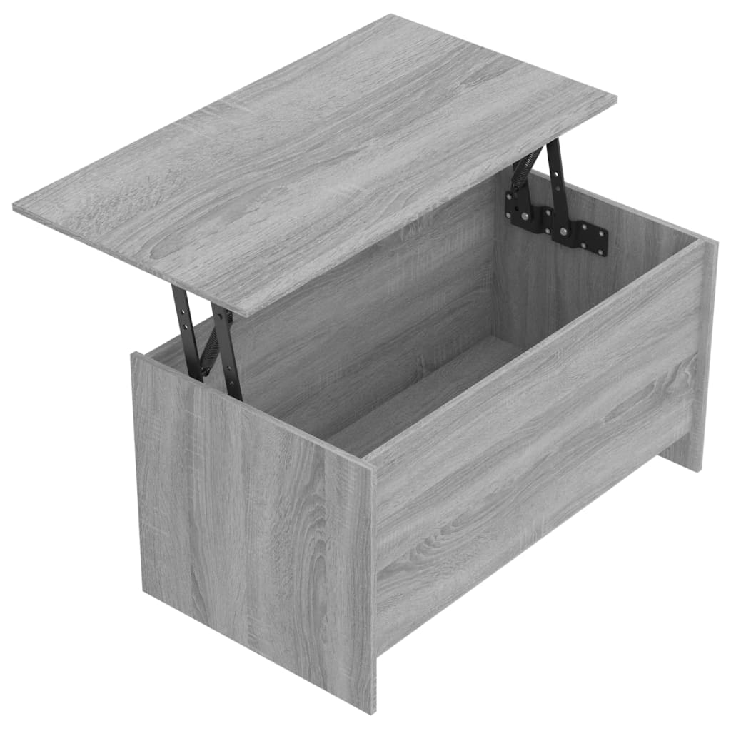 Table basse sonoma gris 102x55,5x52,5 cm bois d'ingénierie - XIOS
