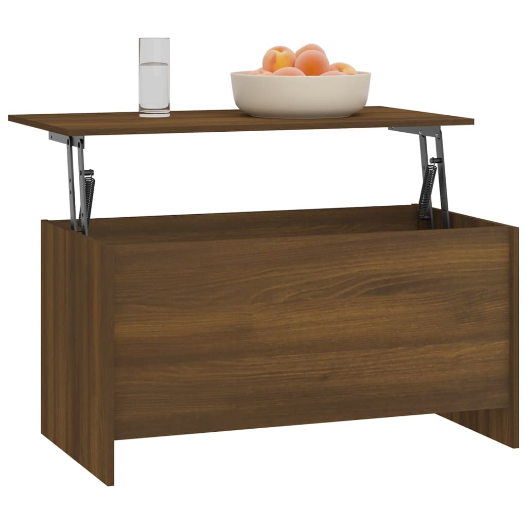 Table basse Chêne marron 102x55,5x52,5 cm Bois d'ingénierie - XIOS