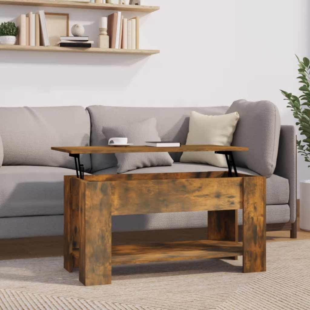 Table basse Chêne fumé 101x49x52 cm Bois d'ingénierie - XIOS