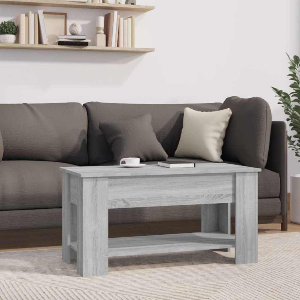 Table basse Sonoma gris 101x49x52 cm Bois d'ingénierie - XIOS