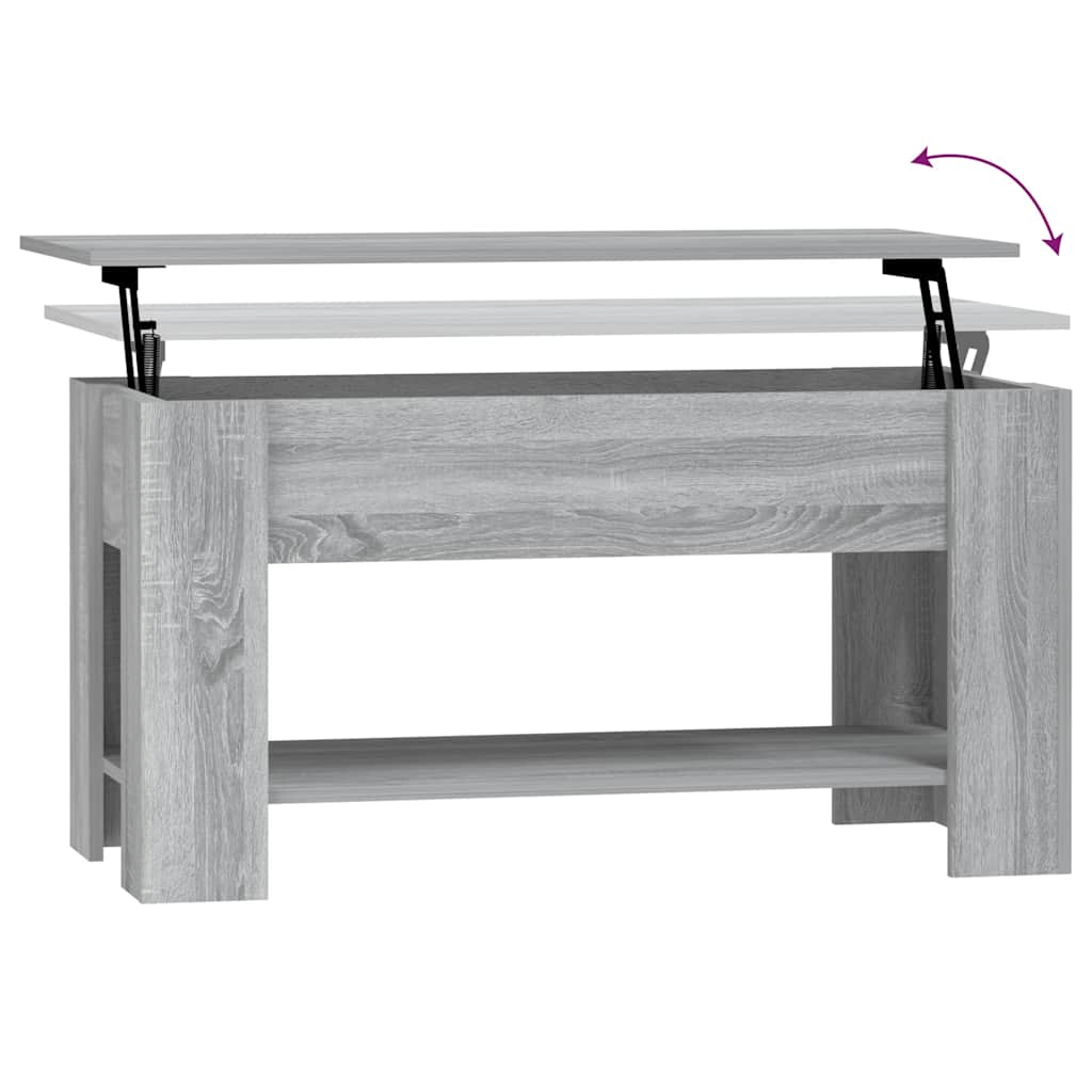 Table basse Sonoma gris 101x49x52 cm Bois d'ingénierie - XIOS