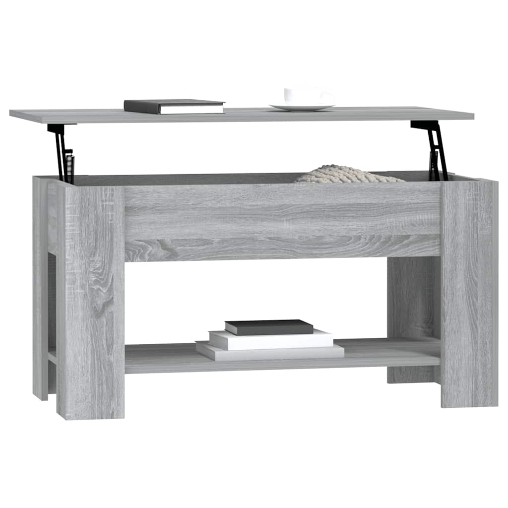 Table basse Sonoma gris 101x49x52 cm Bois d'ingénierie - XIOS