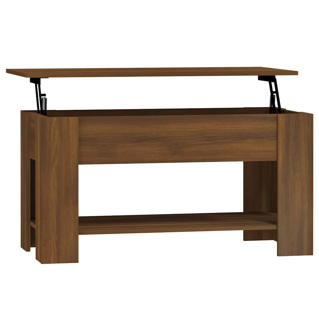 Table basse Chêne marron 101x49x52 cm Bois d'ingénierie - XIOS