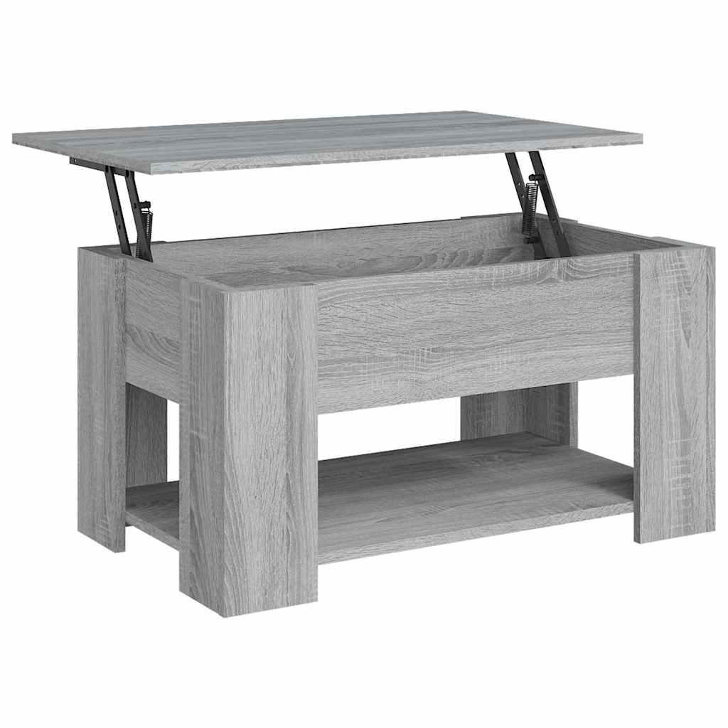 Table basse Sonoma gris 79x49x41 cm Bois d'ingénierie - XIOS