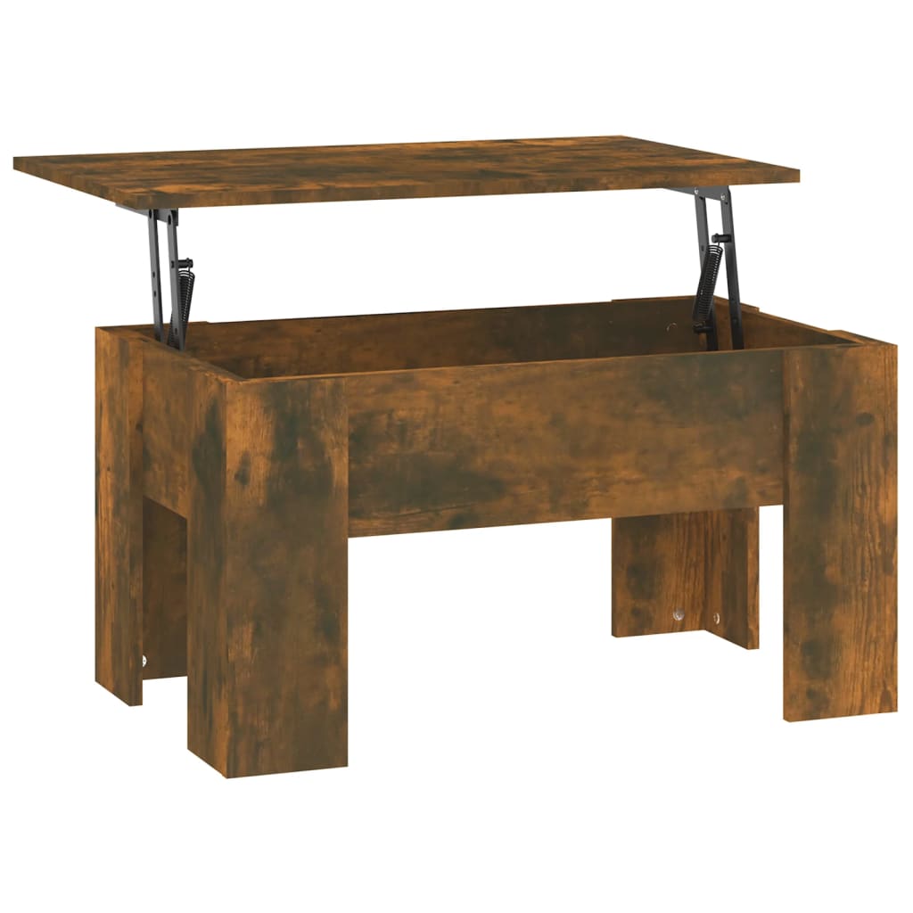 Table basse Chêne fumé 79x49x41 cm Bois d'ingénierie - XIOS