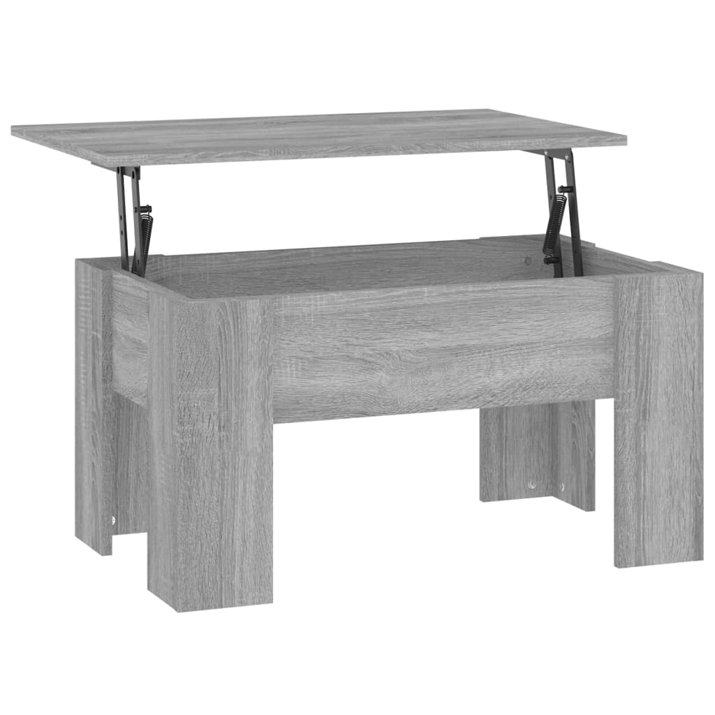 Table basse Sonoma gris 79x49x41 cm Bois d'ingénierie - XIOS