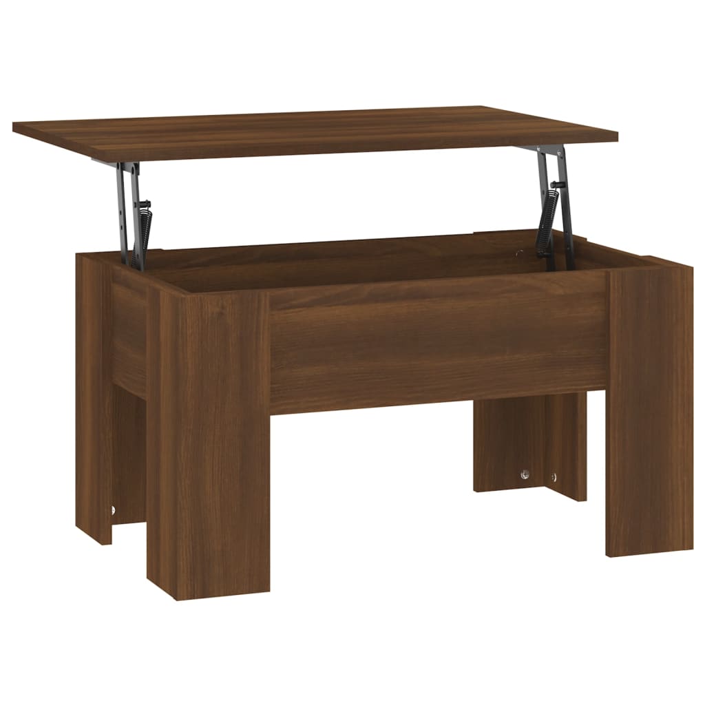 Table basse Chêne marron 79x49x41 cm Bois d'ingénierie - XIOS