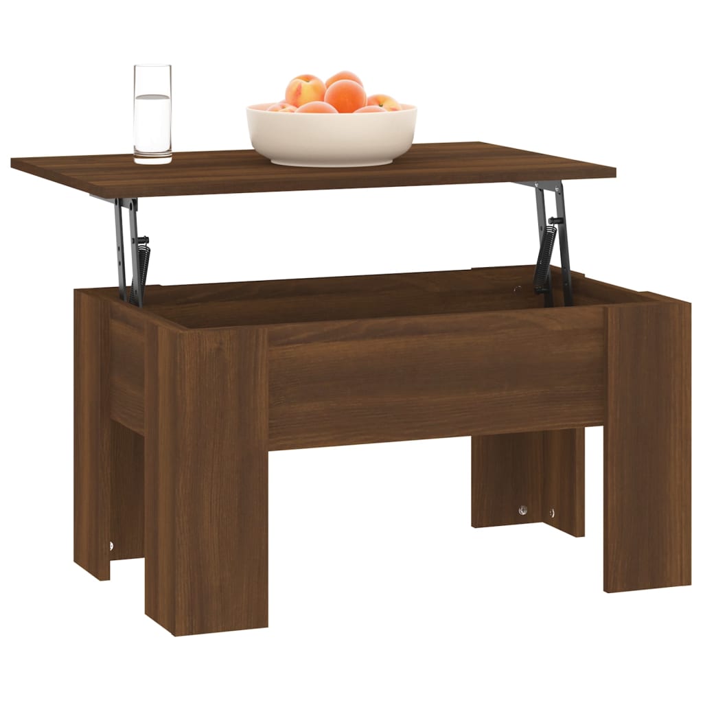 Table basse Chêne marron 79x49x41 cm Bois d'ingénierie - XIOS