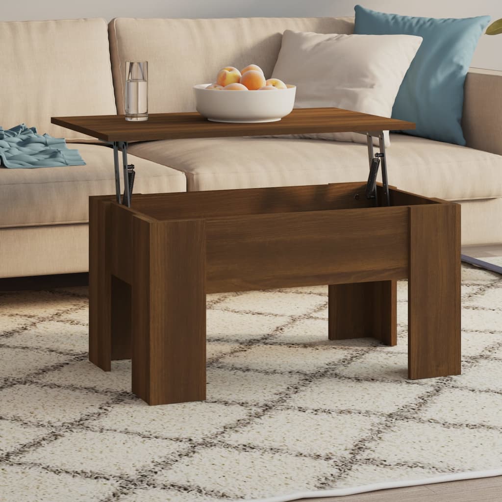 Table basse Chêne marron 79x49x41 cm Bois d'ingénierie - XIOS