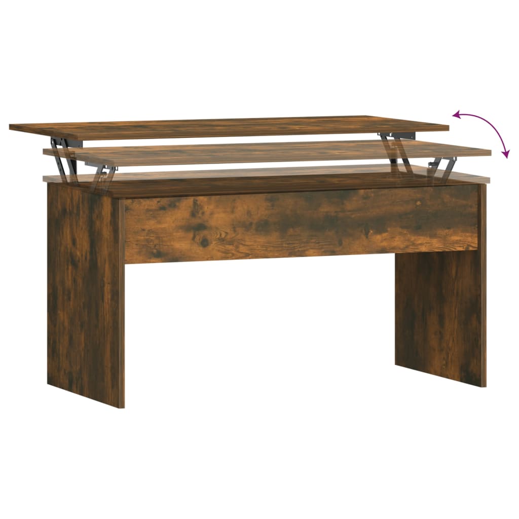Table basse Chêne fumé 102x50,5x52,5 cm Bois d'ingénierie - XIOS
