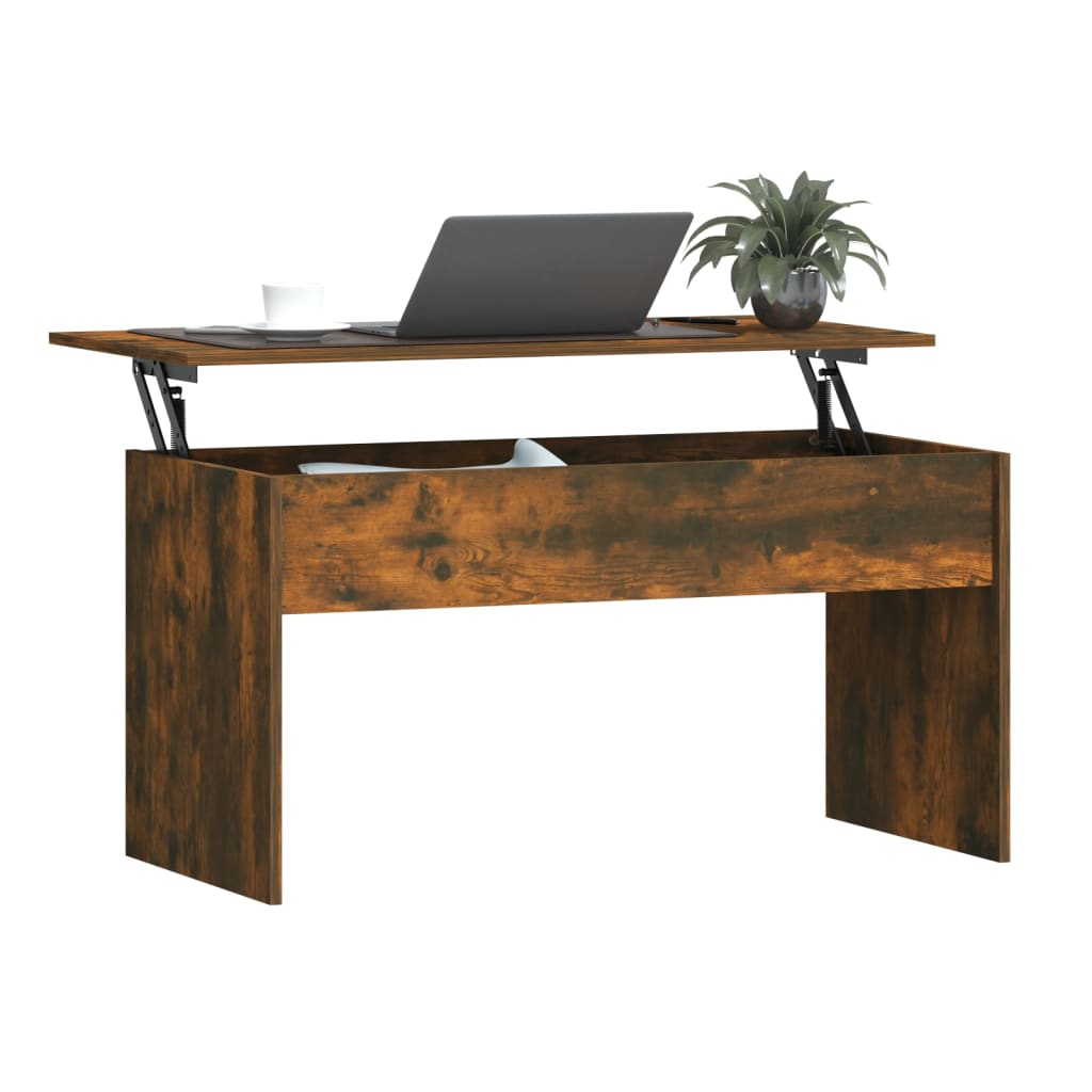 Table basse Chêne fumé 102x50,5x52,5 cm Bois d'ingénierie - XIOS