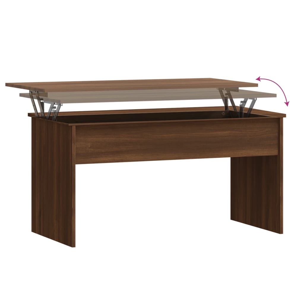 Table basse Chêne marron 102x50,5x52,5 cm Bois d'ingénierie - XIOS