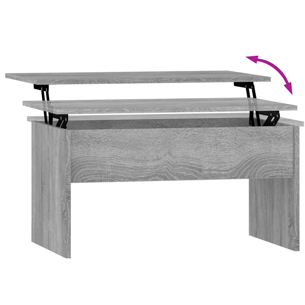 Table basse Sonoma gris 80x50,5x41,5 cm Bois d'ingénierie - XIOS