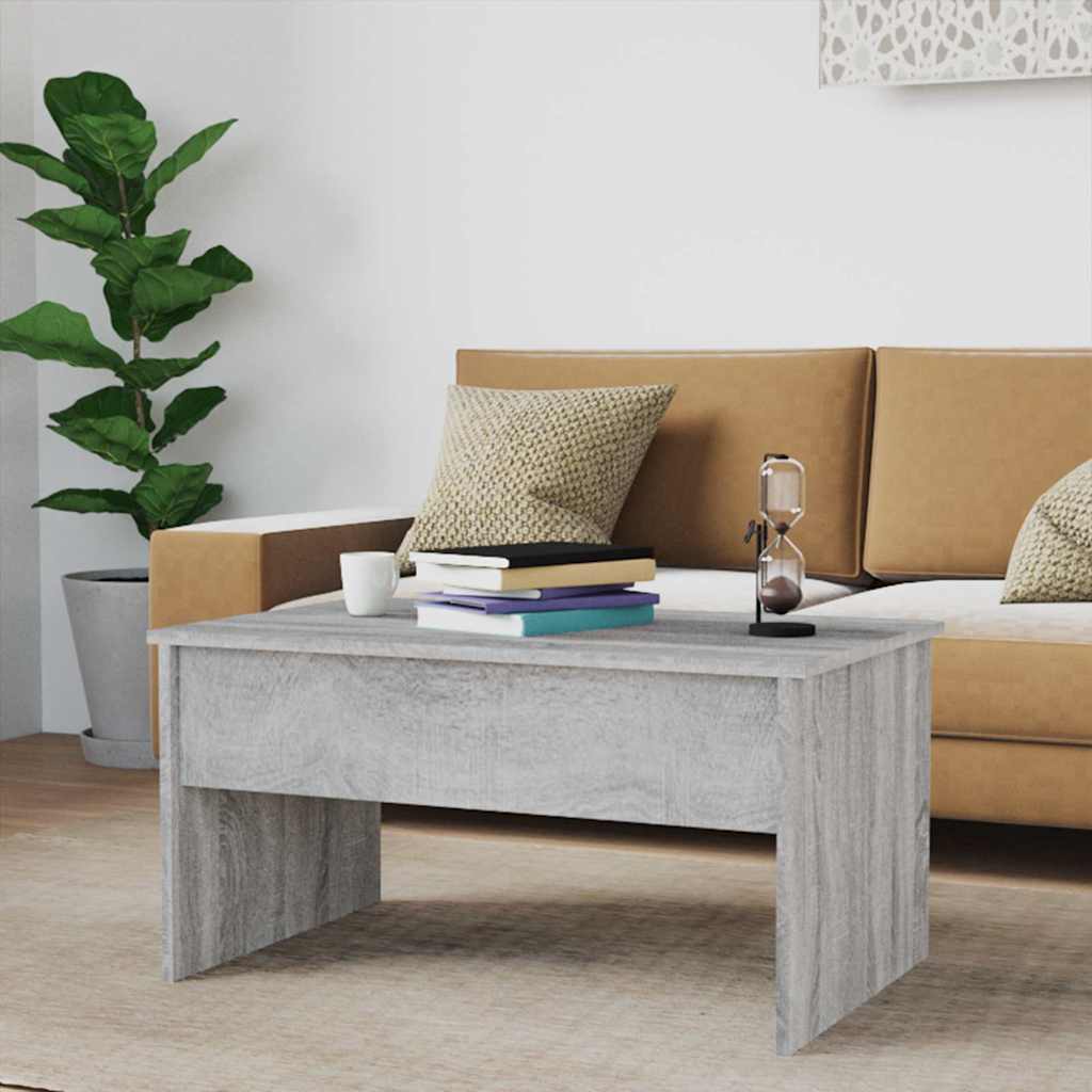 Table basse Sonoma gris 80x50,5x41,5 cm Bois d'ingénierie - XIOS