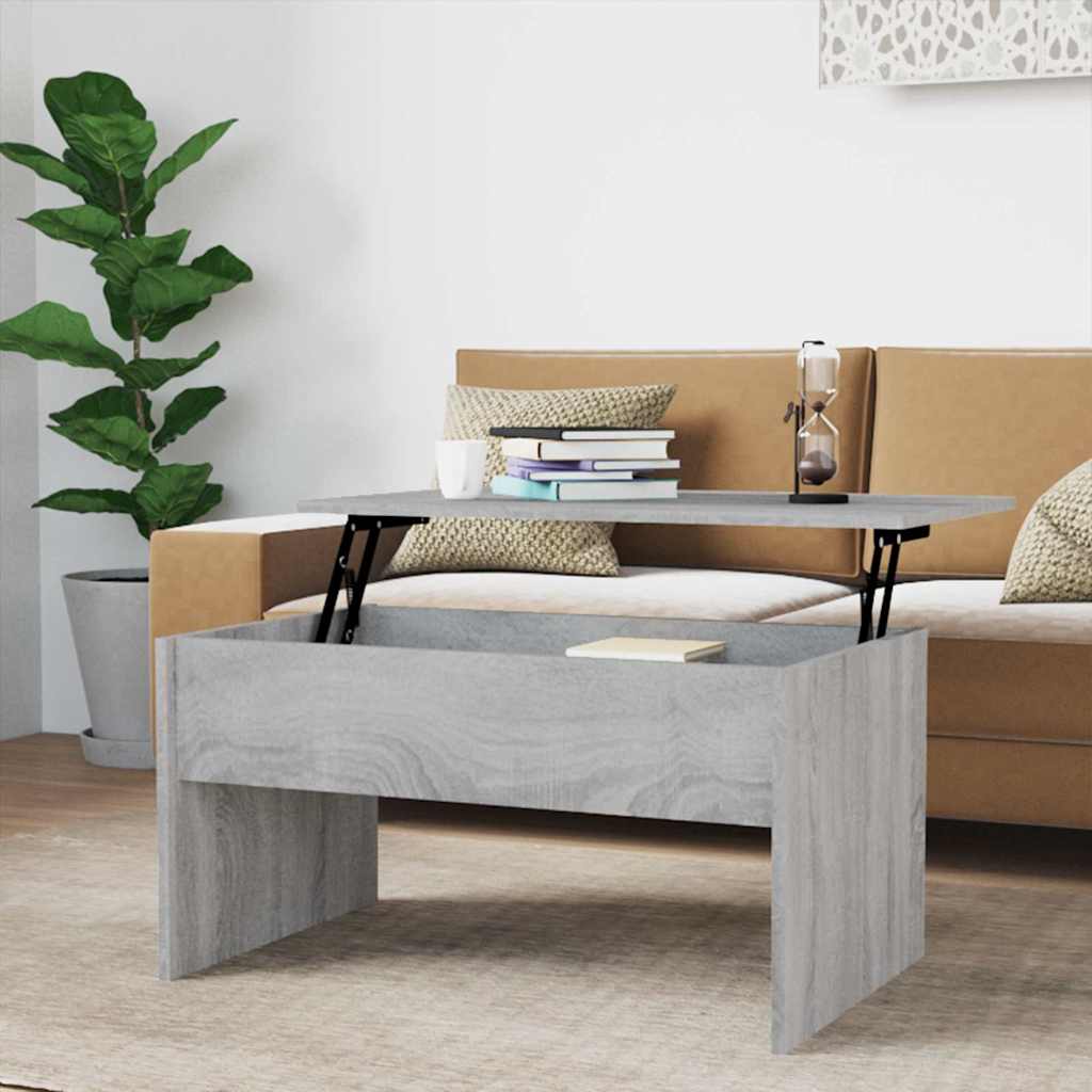 Table basse Sonoma gris 80x50,5x41,5 cm Bois d'ingénierie - XIOS