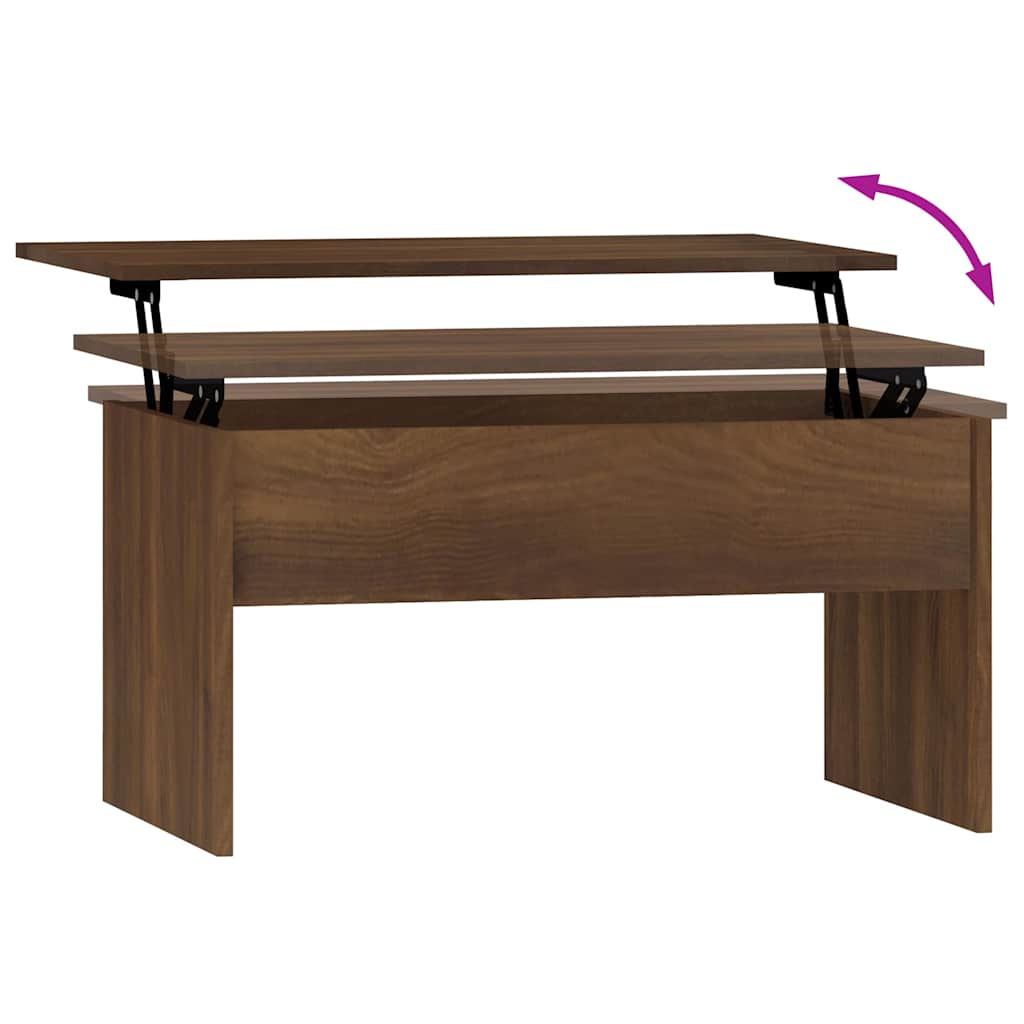 Table basse Chêne marron 80x50,5x41,5 cm Bois d'ingénierie - XIOS