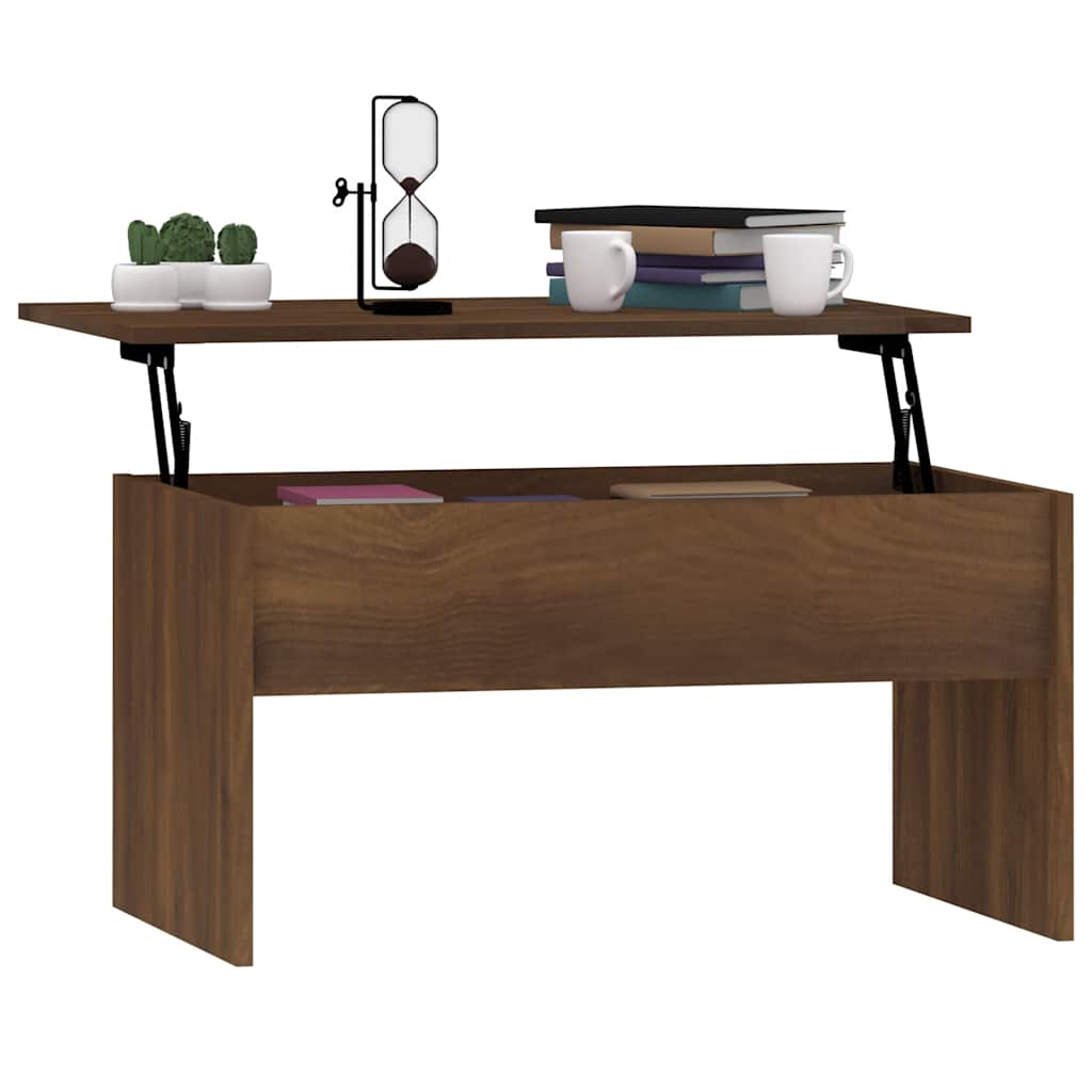 Table basse Chêne marron 80x50,5x41,5 cm Bois d'ingénierie - XIOS
