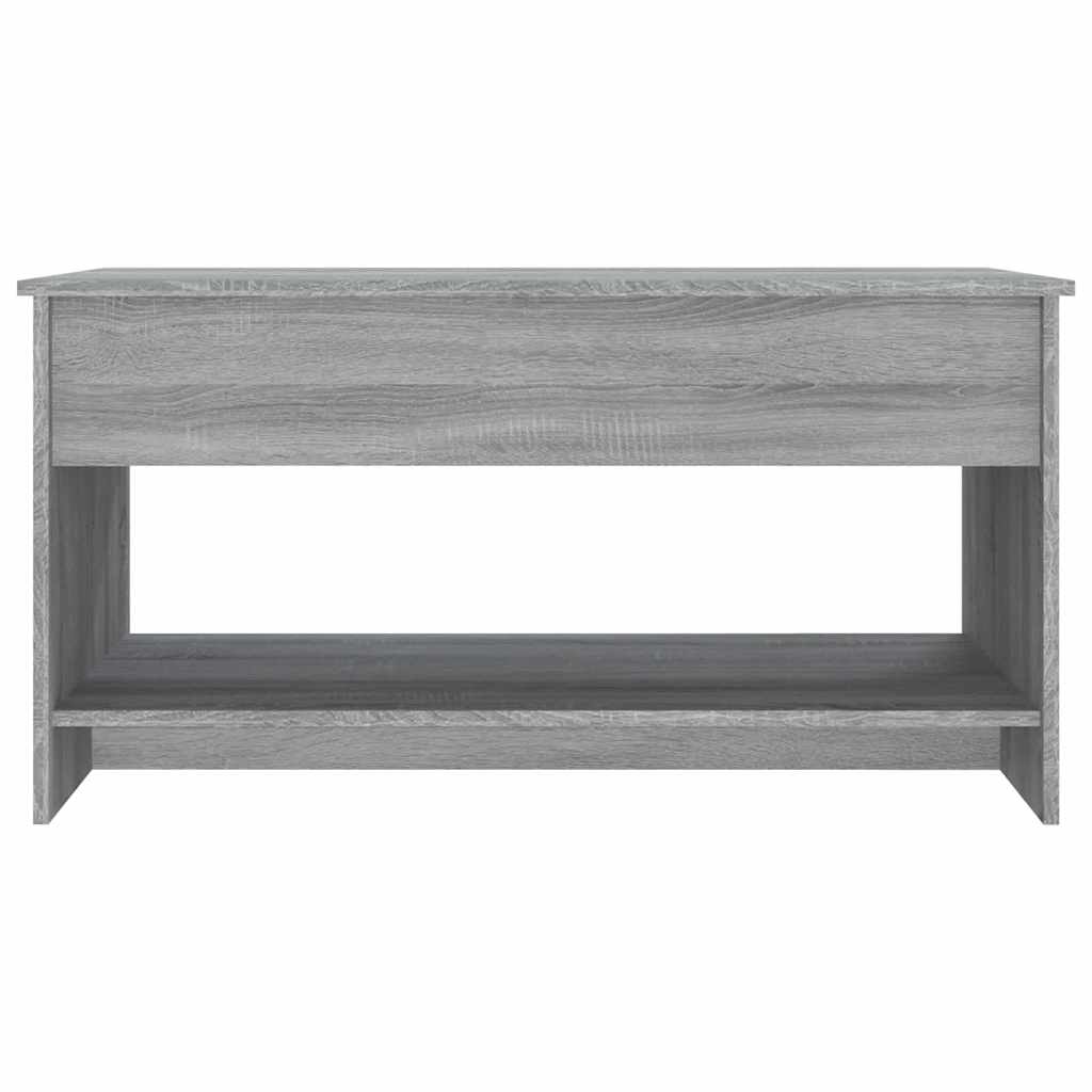 Table basse sonoma gris 102x50x52,5 cm bois d'ingénierie - XIOS