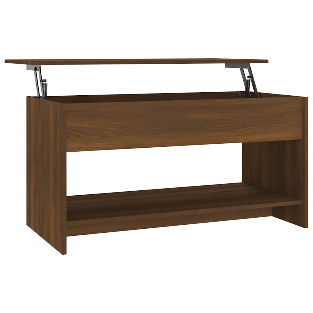 Table basse Chêne marron 102x50x52,5 cm Bois d'ingénierie - XIOS