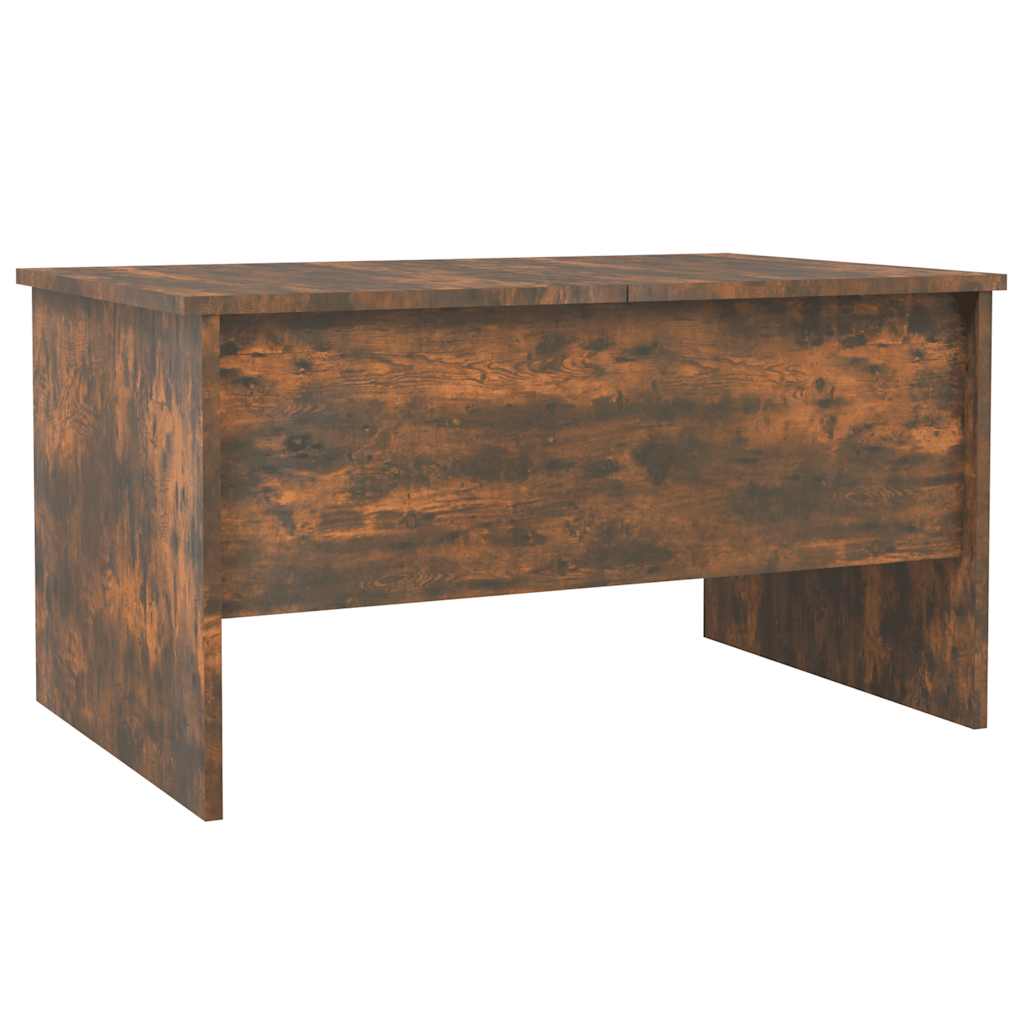 Table basse chêne fumé 80x50x42,5 cm bois d'ingénierie - XIOS