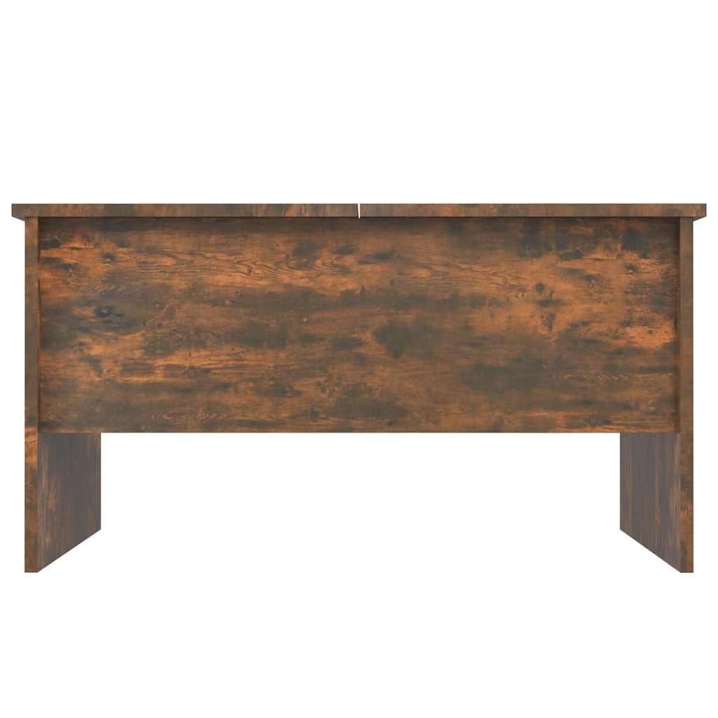 Table basse chêne fumé 80x50x42,5 cm bois d'ingénierie - XIOS