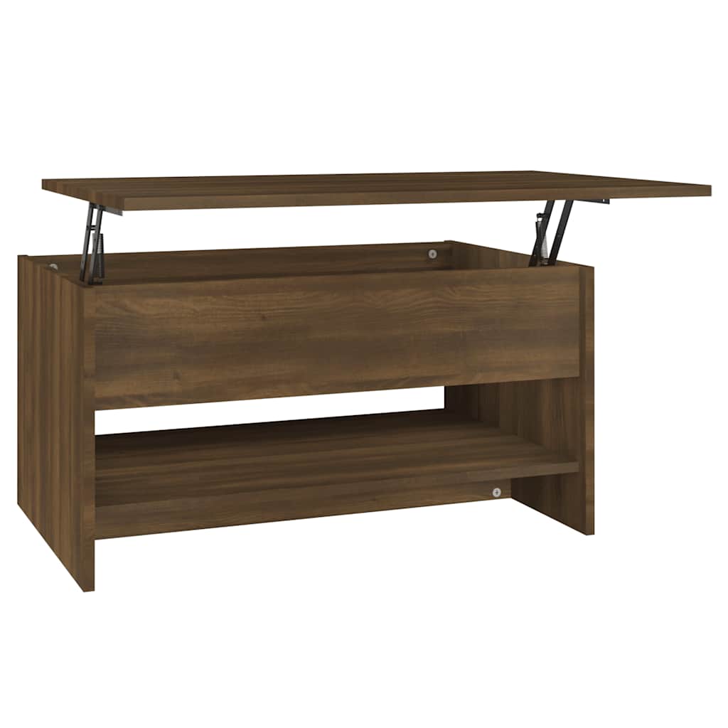 Table basse Chêne marron 80x50x40 cm Bois d'ingénierie - XIOS