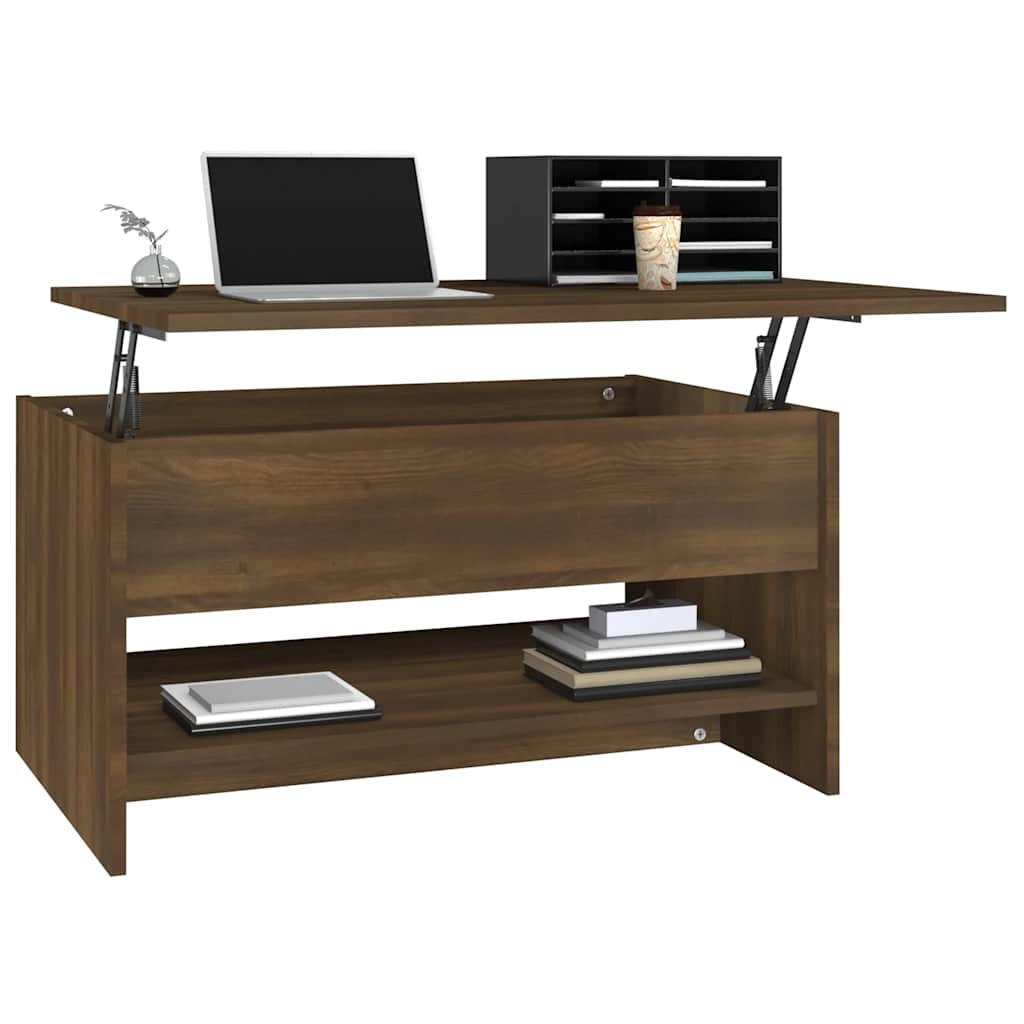 Table basse Chêne marron 80x50x40 cm Bois d'ingénierie - XIOS