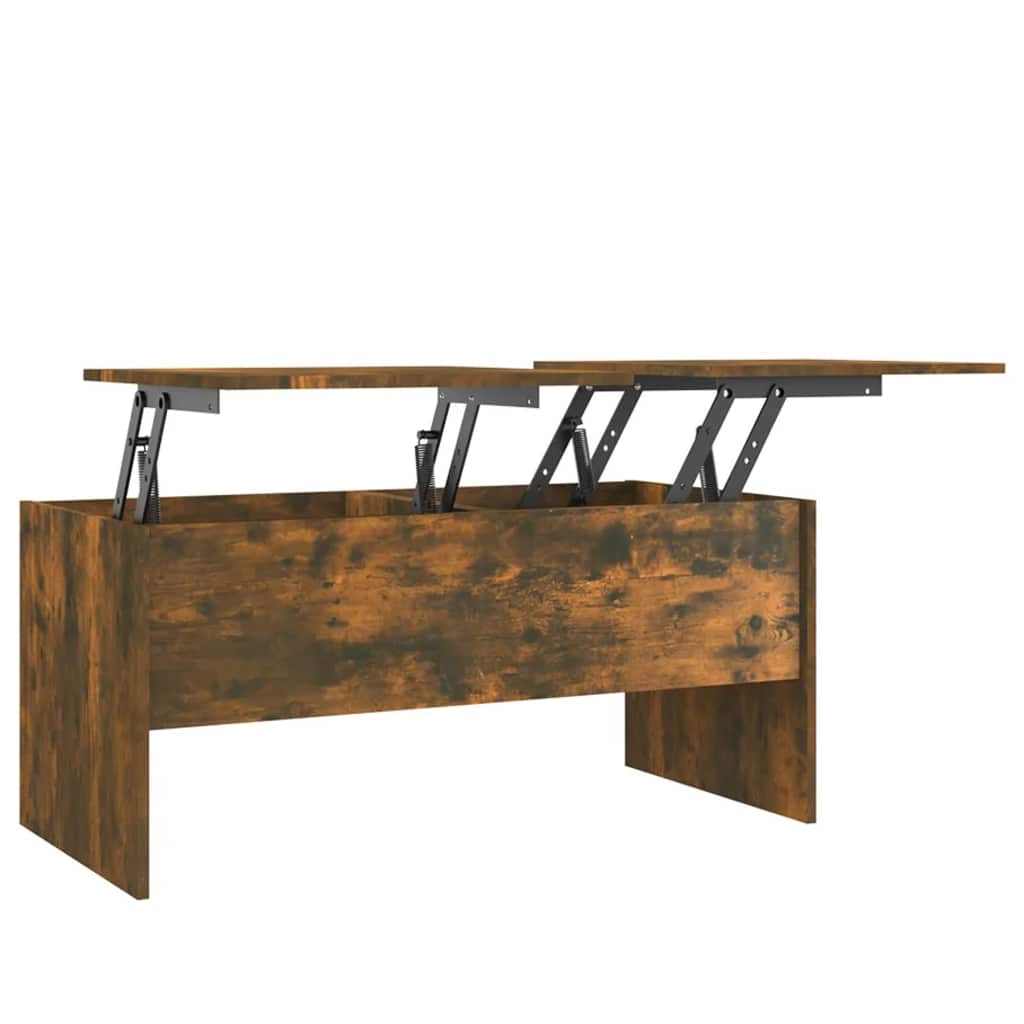 Table basse Chêne fumé 102x50,5x46,5 cm Bois d'ingénierie - XIOS