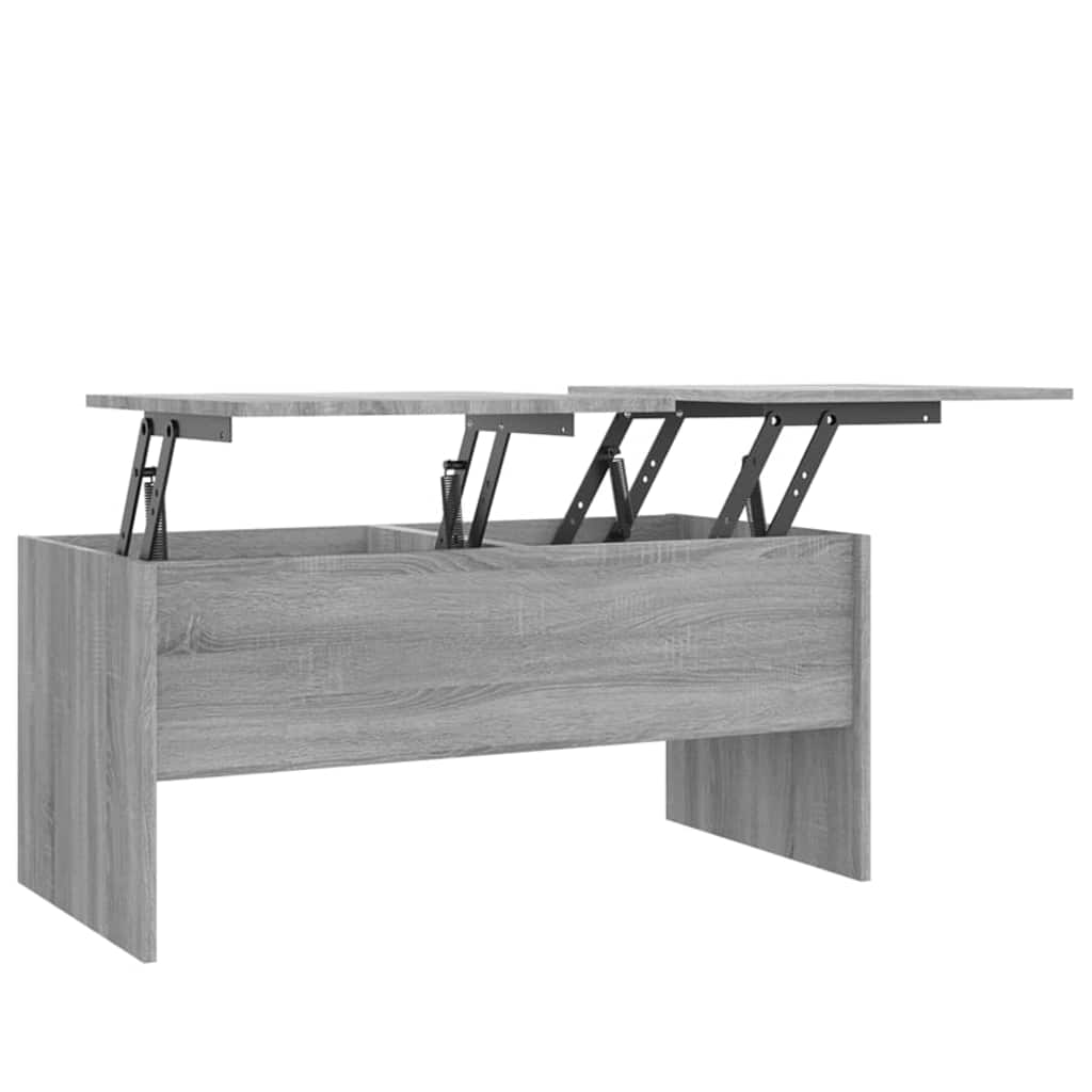 Table basse Sonoma gris 102x50,5x46,5 cm Bois d'ingénierie - XIOS