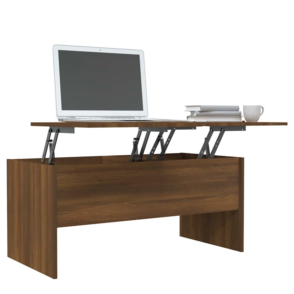 Table basse Chêne marron 102x50,5x46,5 cm Bois d'ingénierie - XIOS