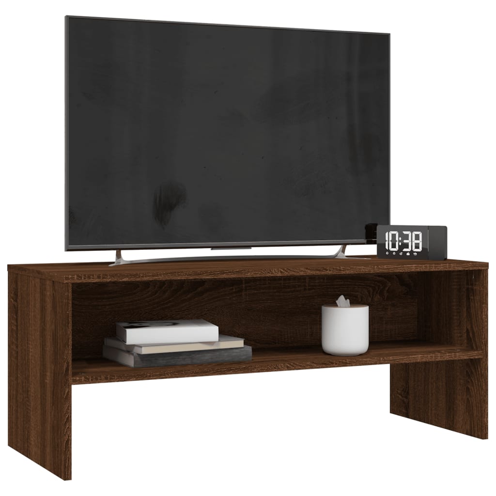 Meuble TV Chêne marron 100x40x40 cm Bois d'ingénierie - XIOS