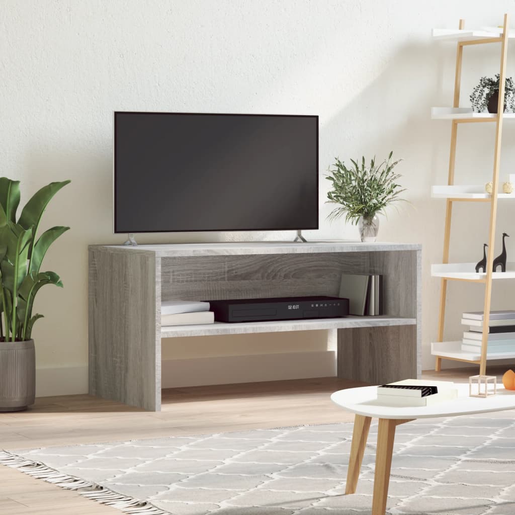 Meuble TV sonoma gris 80x40x40 cm bois d'ingénierie - XIOS