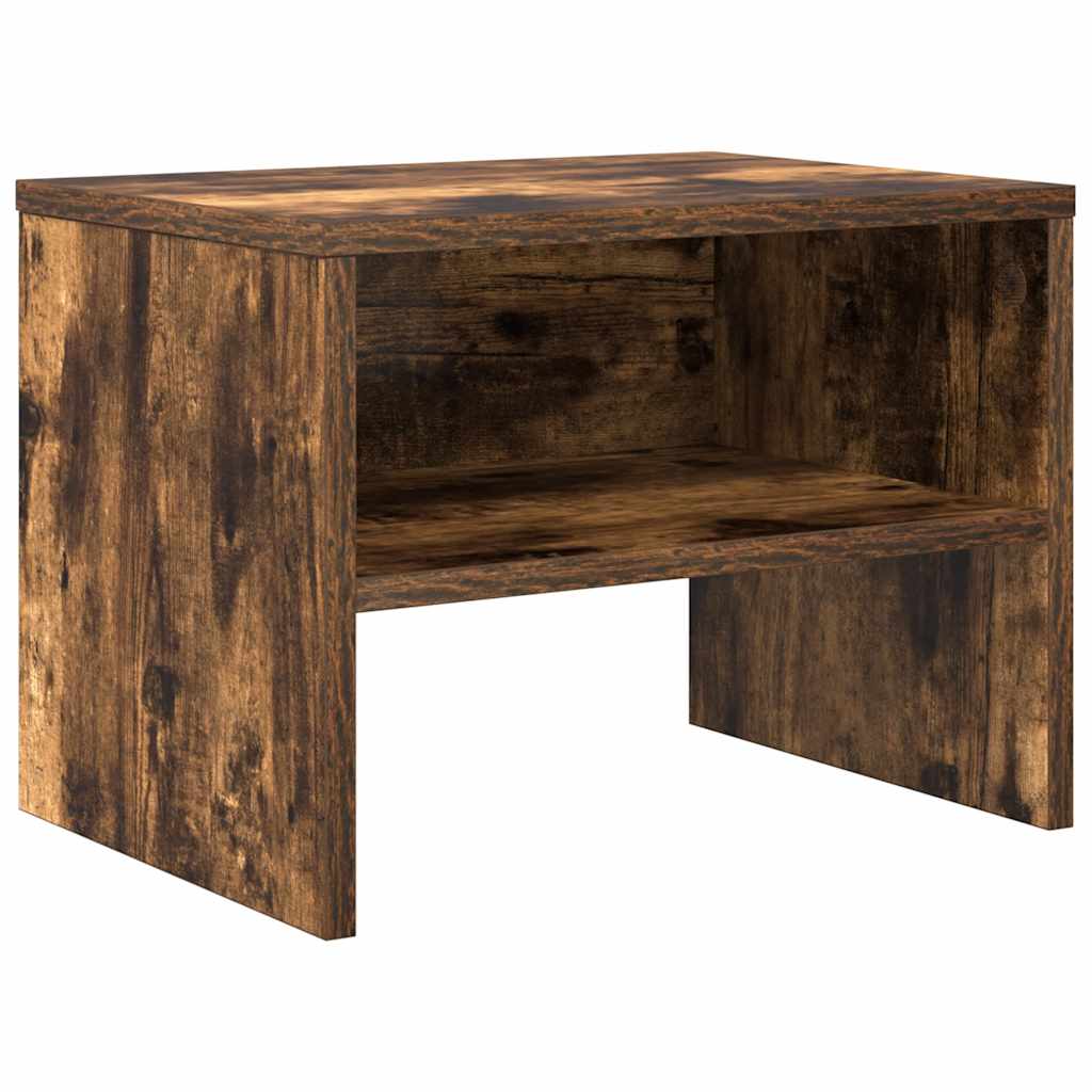 Table de chevet Chêne fumé 40x30x30 cm Bois d'ingénierie - XIOS