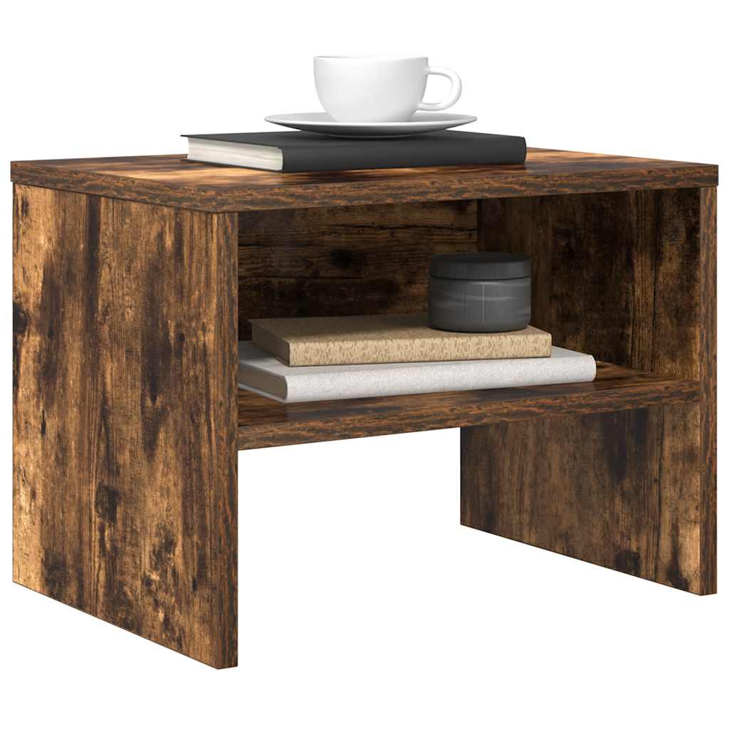 Table de chevet Chêne fumé 40x30x30 cm Bois d'ingénierie - XIOS