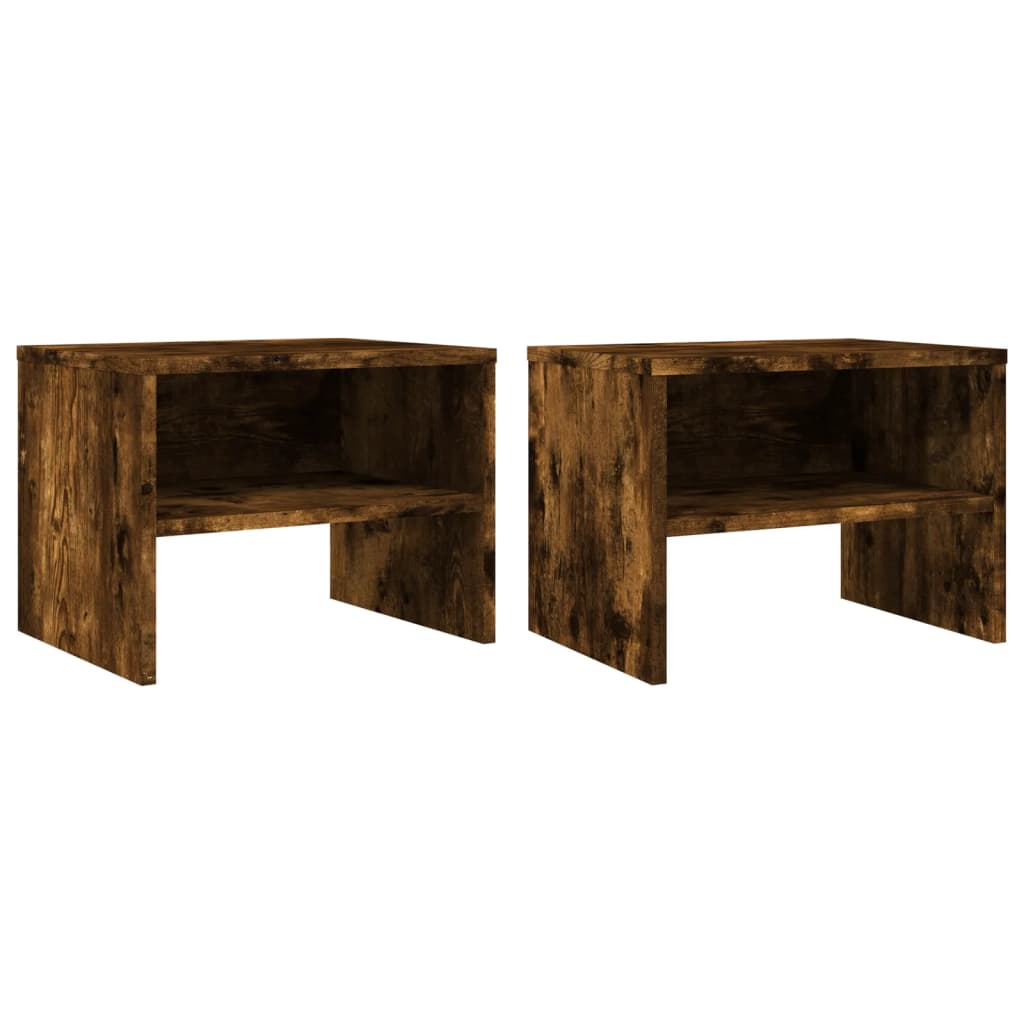 Tables de chevet 2 pcs Chêne fumé 40x30x30 cm Bois d'ingénierie - XIOS