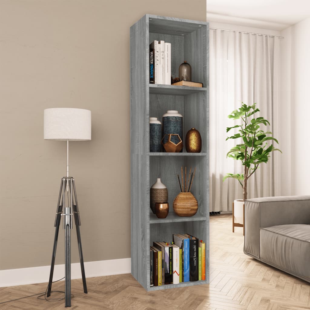 Bibliothèque/Meuble TV Sonoma gris 36x30x143 cm - XIOS