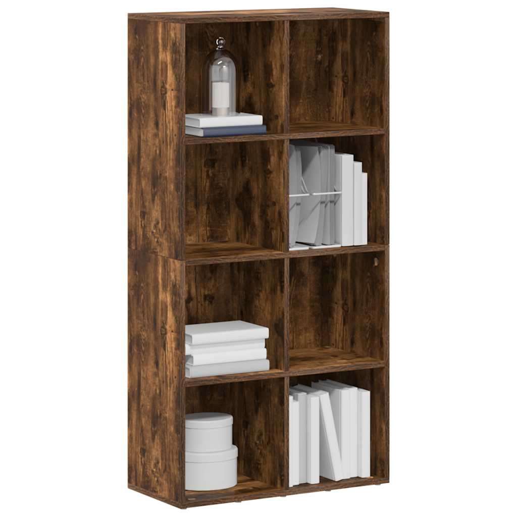 Bibliothèque/Buffet Chêne fumé 66x30x130 cm Bois d'ingénierie