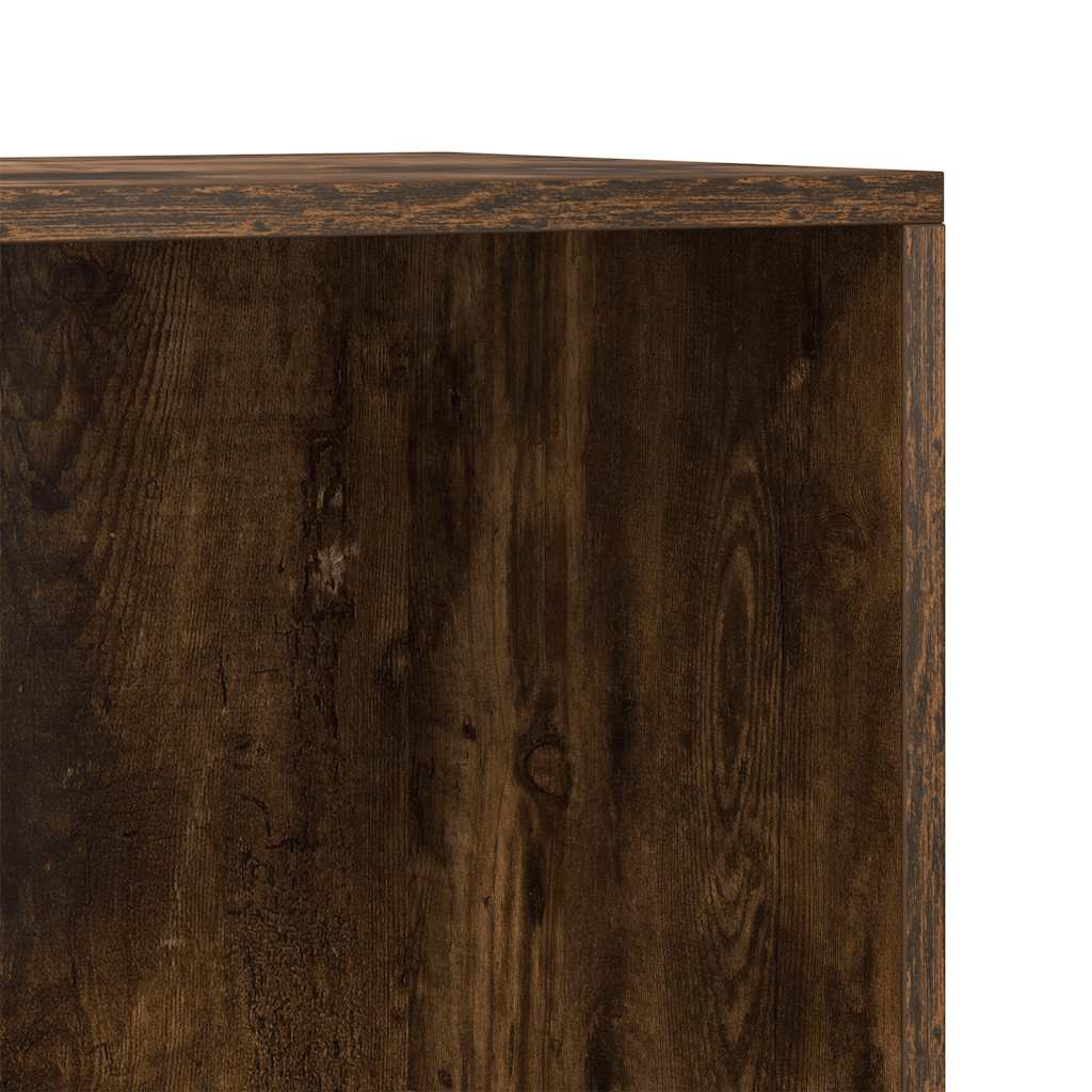 Bibliothèque/Buffet Chêne fumé 66x30x130 cm Bois d'ingénierie